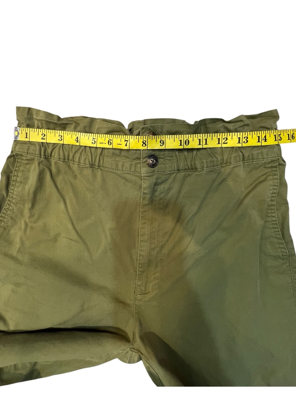 Madewell Paper Bag Tapered Pants Green 6 - Picture 10 of 12